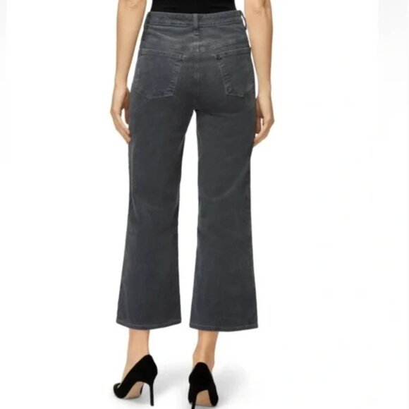J Brand Joan Cropped Corduroy Charcoal Flare Pants - Picture 5 of 10